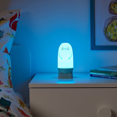 SPIKEN إضاءة ليلية LED, على شكل قندس يعمل بالبطارية/عدة ألوان, 15 سم