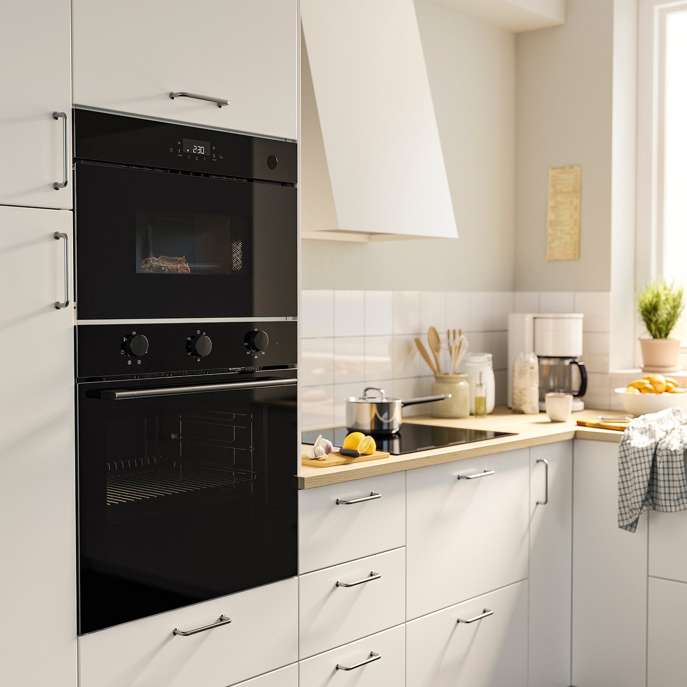 SPJUTBO ميكروويف مدمج, IKEA 300 أسود