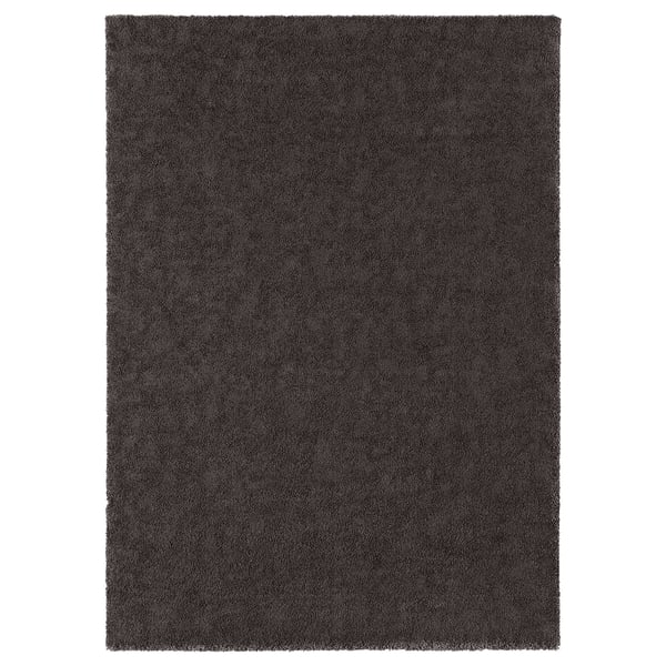 STOENSE سجادة، وبر قصير, رمادي غامق, 170x240 سم