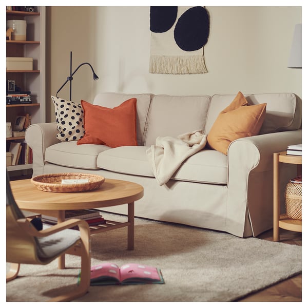 STOENSE سجادة، وبر قصير, أبيض-عاجي, 170x240 سم