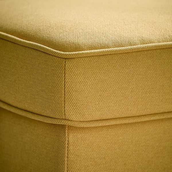STRANDMON كرسي بجناحين مع مسند أقدام, Tibbleby أصفر