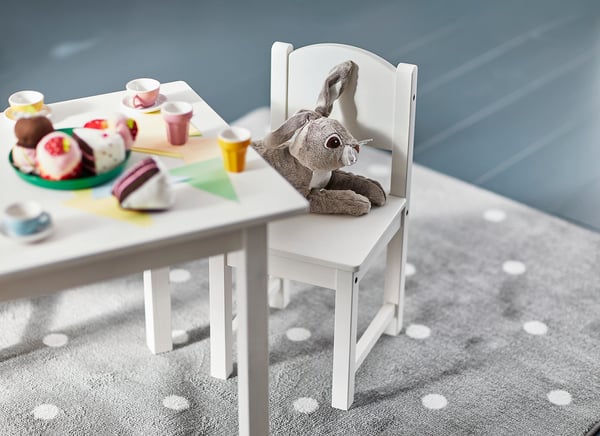 SUNDVIK طاولة أطفال, أبيض, 76x50 سم