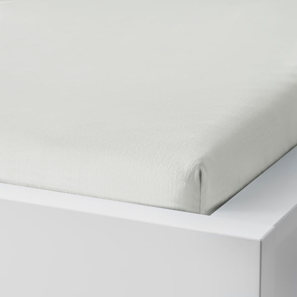 TAGGVALLMO شرشف بمطاط, أبيض, 90x200 سم