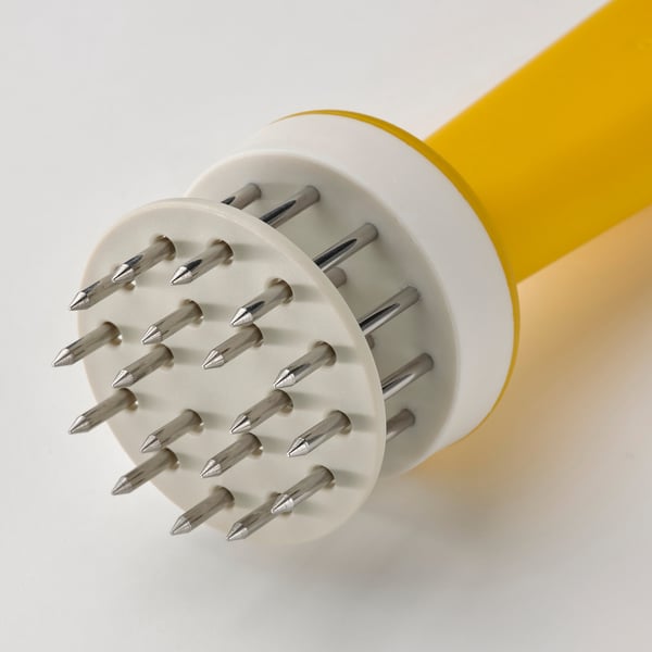 UPPFYLLD مطرقة لحوم، طقم من قطعتين, أخضر/أصفر ساطع