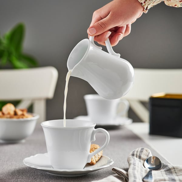 UPPLAGA ابريق حليب/كريمه, أبيض, 0.3 ل