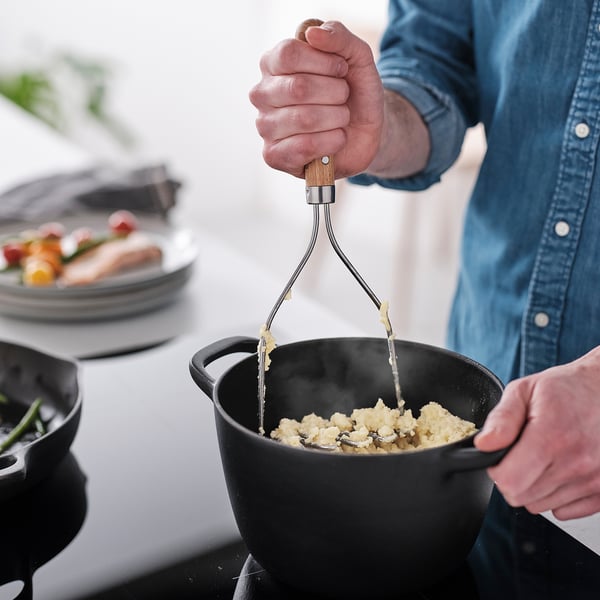 VARDAGEN هرّاسة بطاطس, ستينلس ستيل/زان, 30 سم
