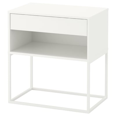 VIKHAMMER طاولة سرير جانبية, أبيض, ‎60x39 سم‏