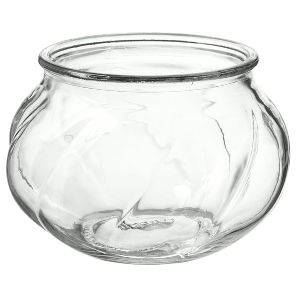 VILJESTARK زهرية, زجاج شفاف, 8 سم