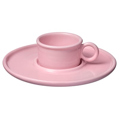 VINTERFINT كوب وصحن, زهري, 7 سل