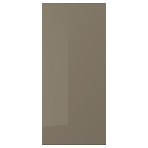 VOXTORP لوح غطاء, لامع رمادي غامق-بني, 39x86 سم