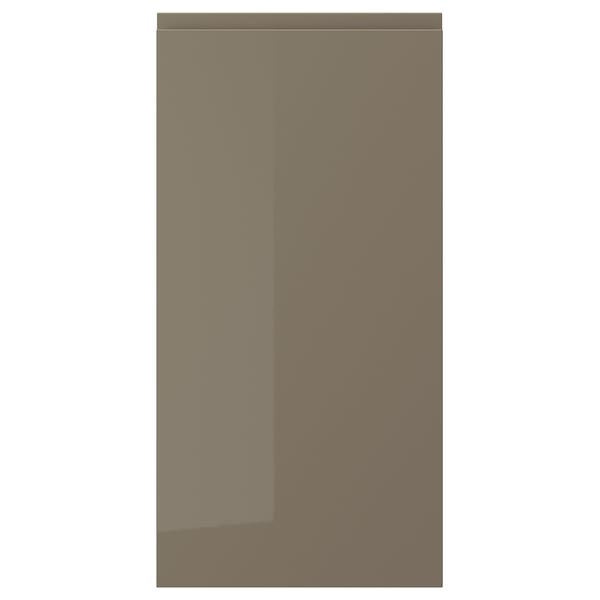 VOXTORP باب, لامع رمادي غامق-بني, 40x80 سم