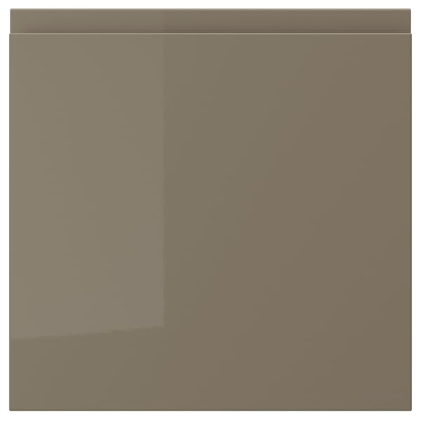 VOXTORP باب, لامع رمادي غامق-بني, 40x40 سم