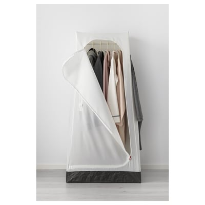 VUKU دولاب ملابس, أبيض, 74x51x149 سم