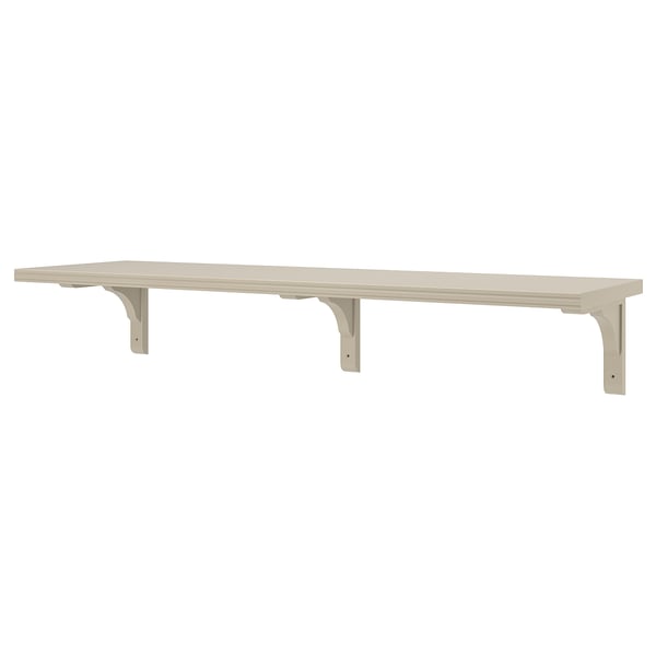A BERGSHULT wall shelf, white, rectangular with bevelled and smooth edges.