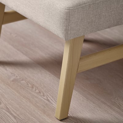 EKENÄSET Footstool, oak effect/Kilanda light beige