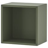 Green EKET cube shelf, modern & minimalist, square, floor-resting