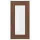 The ENKÖPING brown walnut framed glass cabinet door. It a classic, inviting design with a durable wood-like finish and a clear glass centre.