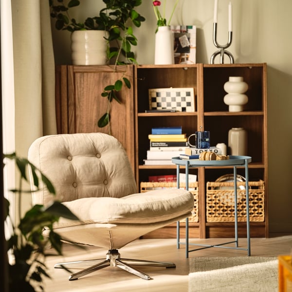 GLADOM Tray table, light blue, 45x53 cm