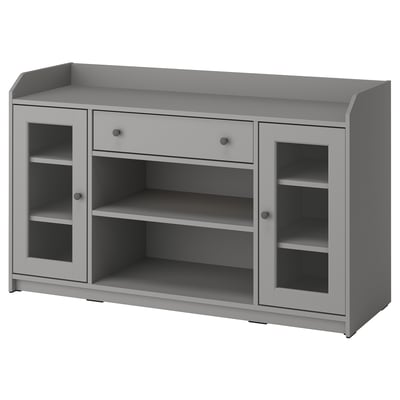 HAUGA Sideboard, grey, 140x46x84 cm