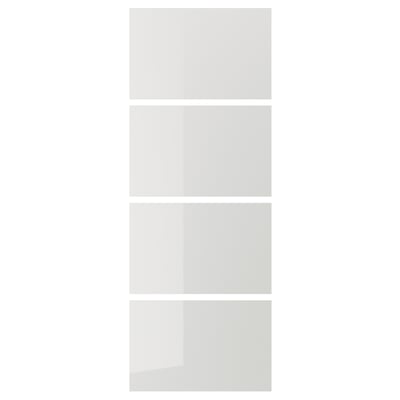 White HOKKSUND cabinet door, glossy finish.