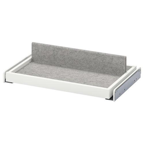 KOMPLEMENT pull-out tray, white, fibrous material, rectangular, minimalist design.