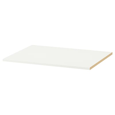 KOMPLEMENT white wardrobe shelf, rectangular, flat, minimalist design.