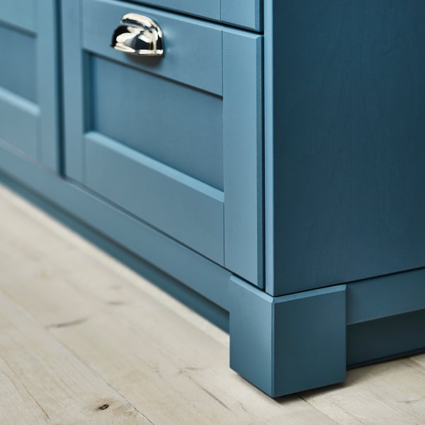 LERHYTTAN Corner leg for decorative plinth, blue, 8 cm