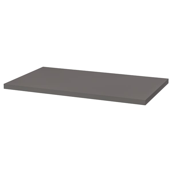 Rectangular grey LINNMON table top, flat surface.