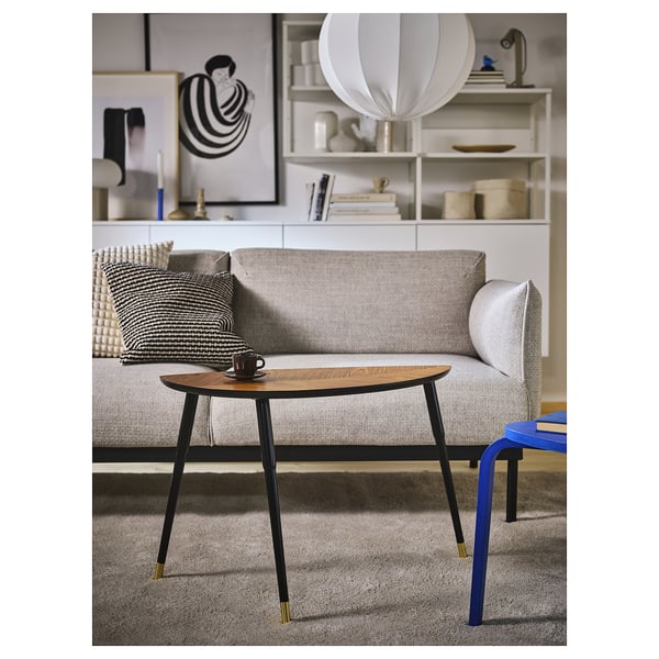 LÖVBACKEN Side table, medium brown, 77x39 cm