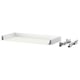 MAXIMERA white drawer; smooth, rectangular, with silver runners, ideal for storage.