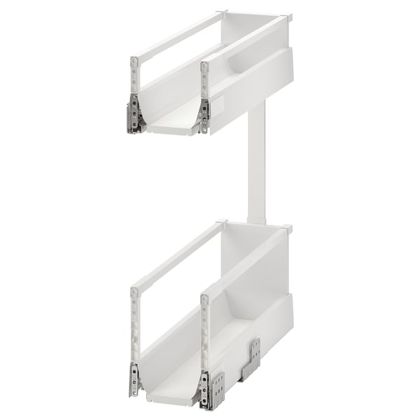 MAXIMERA white pull-out drawer. Sleek, rectangular design with smooth runners.
