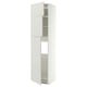 METOD High cab for fridge with 3 doors, white/Aspudden light grey, 60x60x240 cm