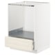 METOD kitchen unit, white. Includes off-white drawer, wooden finish. Modern traditional design with smooth-running drawers.