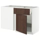 Dark brown ikea METOD kitchen cabinet.