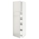 White high gloss cabinet with shelves, modern design.