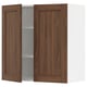 Walnut METOD kitchen cabinet with 2 closed doors & 1 open adjustable shelf