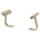 Beige MULLFJÄLLET office armrests with upholstered padding for comfort, designed to support users during long periods.