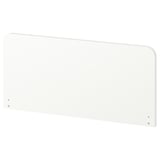 SLÄKT white headboard for bed, rounded shape, durable plastic.