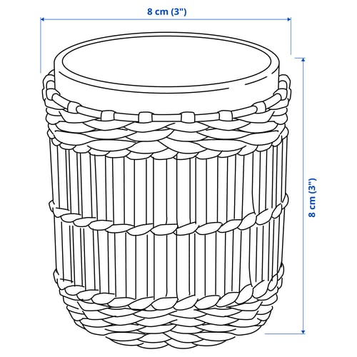 Illustration with measurements for the product: SLIPPRIG.
