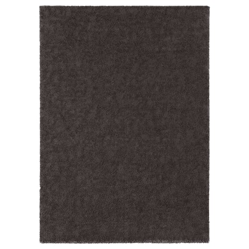 Dark grey STOENSE rug, rectangular, with soft thick pile.