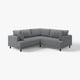 UPPÅKRA grey sectional sofa, modern design with plush cushions, u-shaped.
