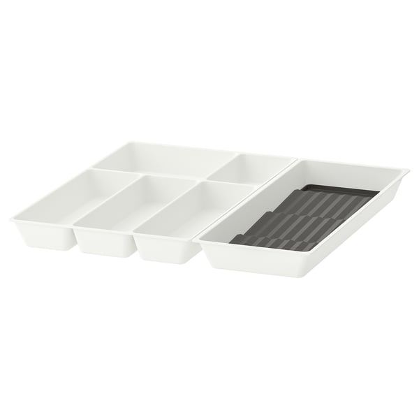 UPPDATERA kitchen drawer organiser with compartments and spice rack, polypropylene