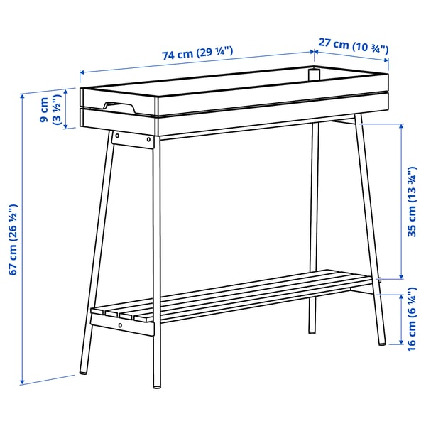 Illustration with measurements for the product: VANILJSTÅNG.