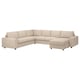 A beige VIMLE sectional sofa with a chaise lounge. It a modern design with a 10-year warranty.