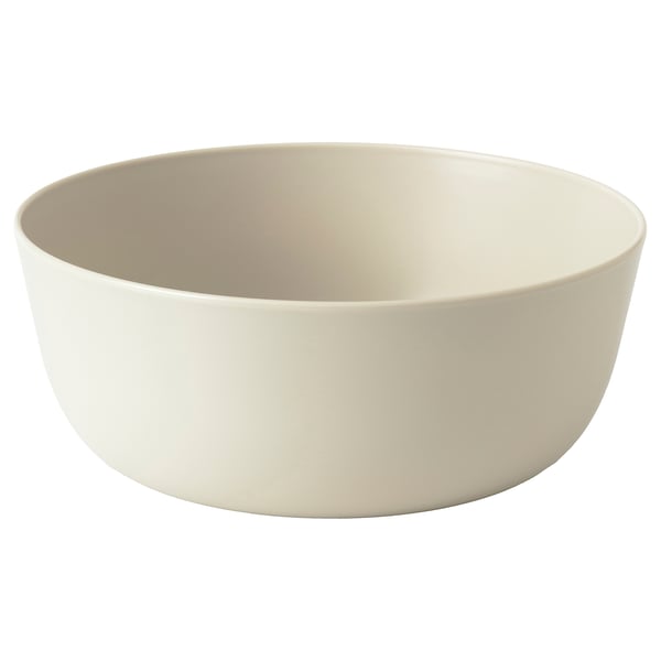 VITABBORRE beige bowl, simple design, round shape, made of polypropylene plastic, perfect for everyday use.