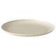 Round, beige VITABBORRE plastic plate, simple design.