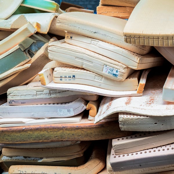 A pile of old mattresses