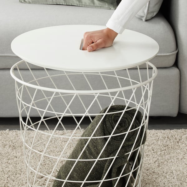 A white KVISTBRO storage table