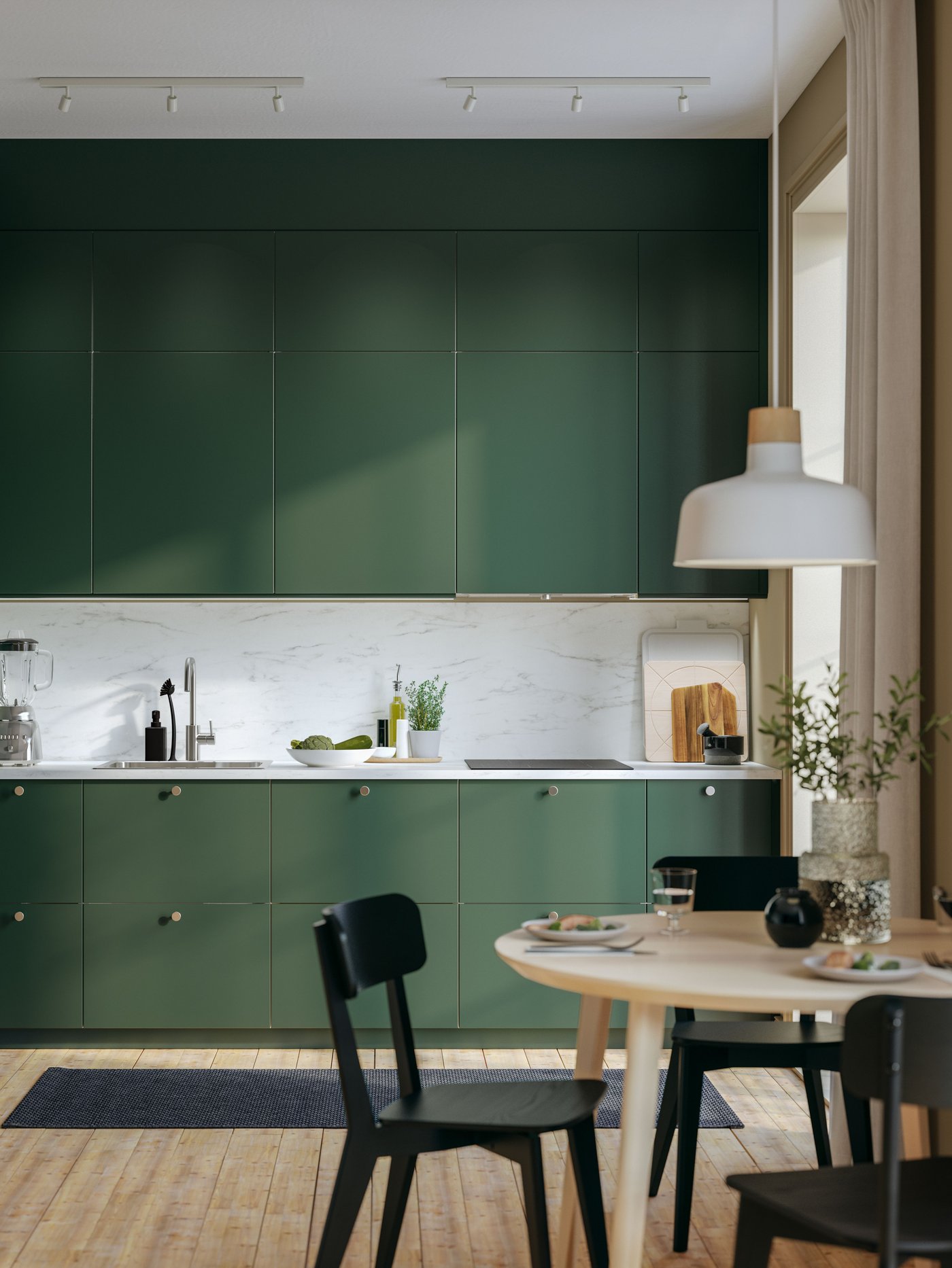 An IKEA 300 black MATMÄSSIG induction hob in the kitchen