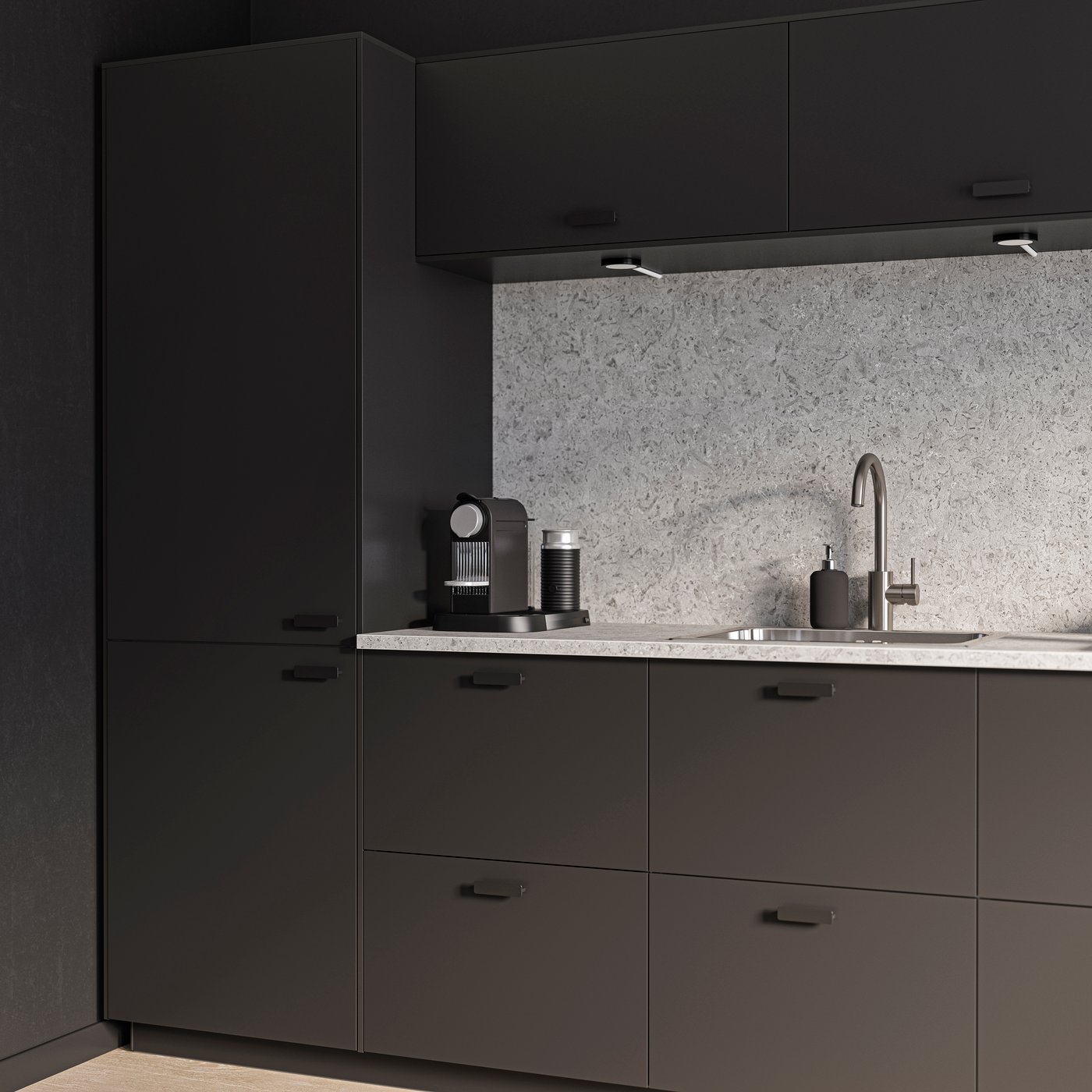 A matt anthracite NICKEBO door